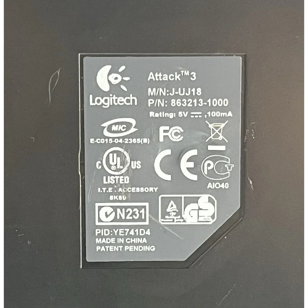 Logitech Attack 3 ATK3 J-UJ18 USB Joystick Gaming Controller Tested